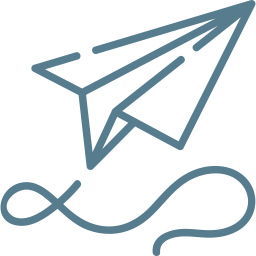 Pictogramme d'un avion en papier